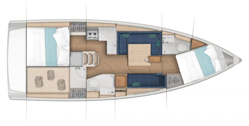 Layout for SOCA SLEIGH, a 2024 Sun Odyssey 380