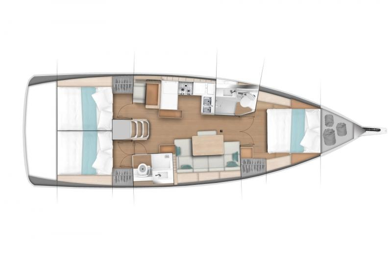 Layout for AIR GUITAR, a 2024 Sun Odyssey 440