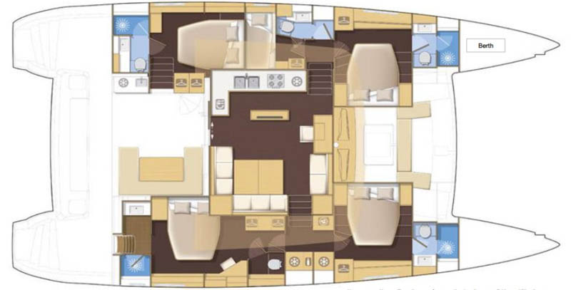 Layout for Eagle of Norway (Crewed), a 2016 Lagoon 560 S2