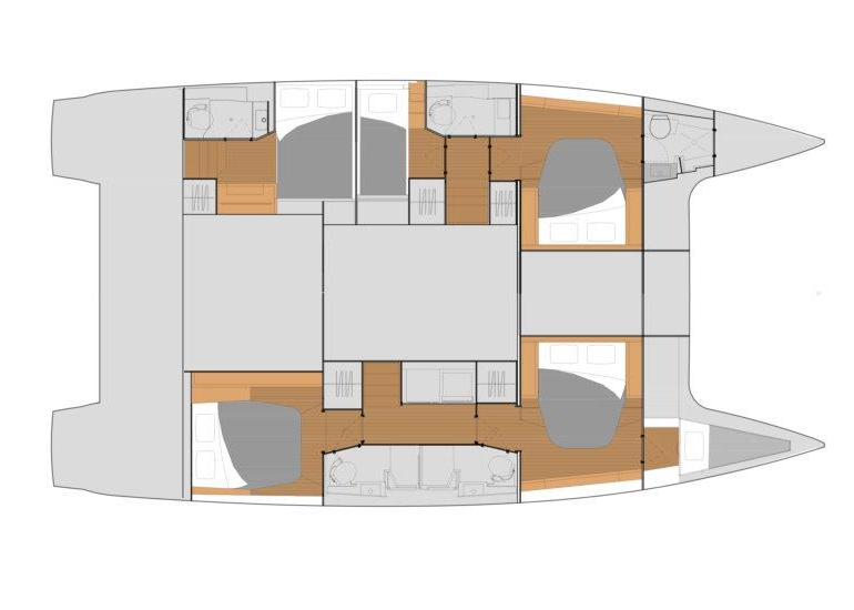 Layout for STARGAZER, a 2023 Fountaine Pajot Tanna 47