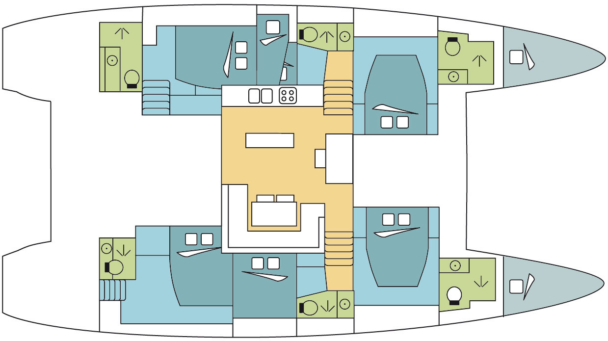 Layout for ADDU, a 2019 Lagoon 52 F