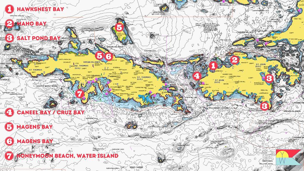 Probá mi plan en forma de ocho para un alquiler de yate de una semana navegando las Islas Vírgenes de EEUU