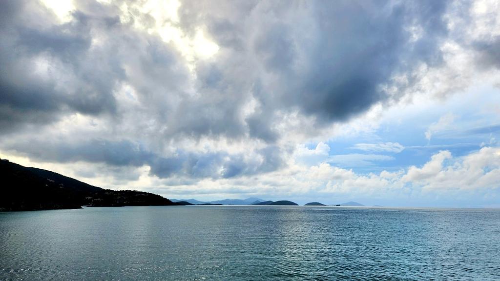North shore of St. John looking west
