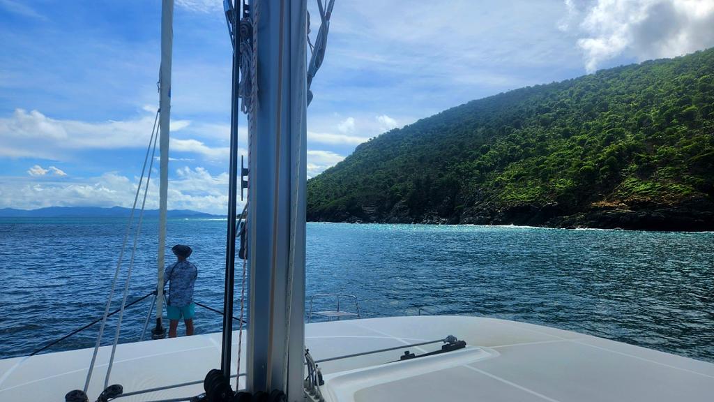 Exploring the bay between the Hans Lollik Islands