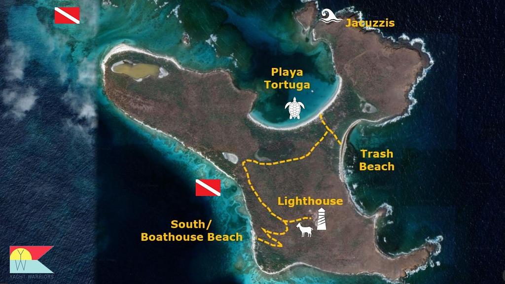 Culebrita hiking map | Source: Google Earth