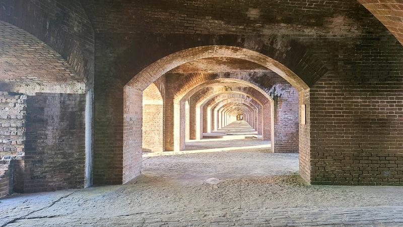 Exploring Fort Jefferson in the evening after the crowds have left for Key West