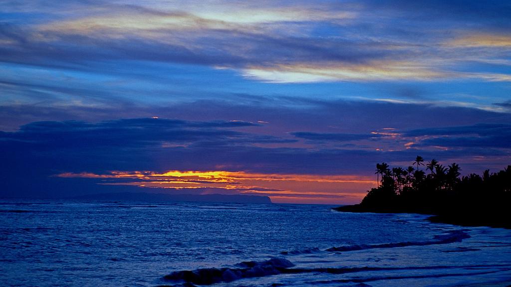 Ni'ihau - the forbidden island, as seen from Kauai
