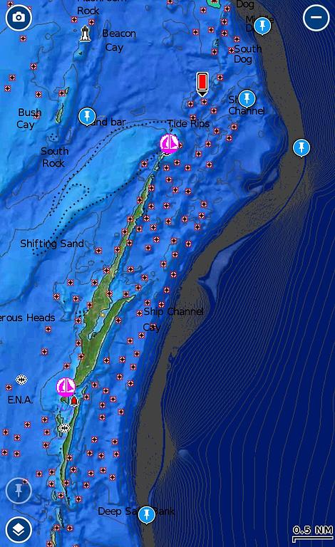Each pin represents a fish where we hooked up