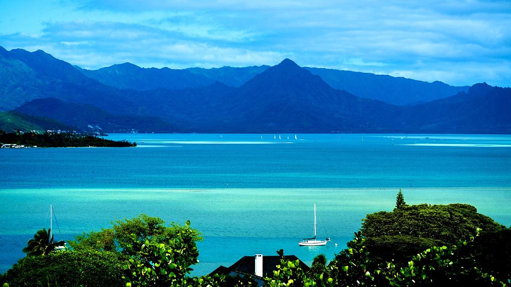 Kane'ohe Bay, home of the local yacht club