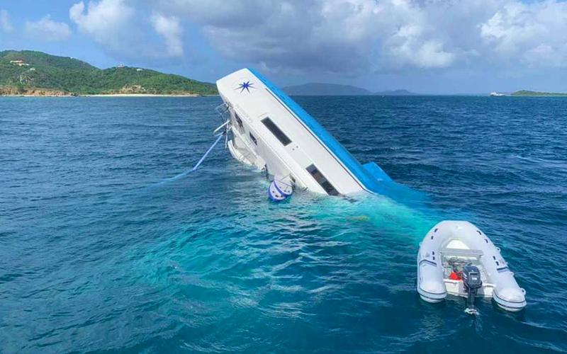 This yacht entered the red lined area between Beef Island and Little Camanoe in the BVIs