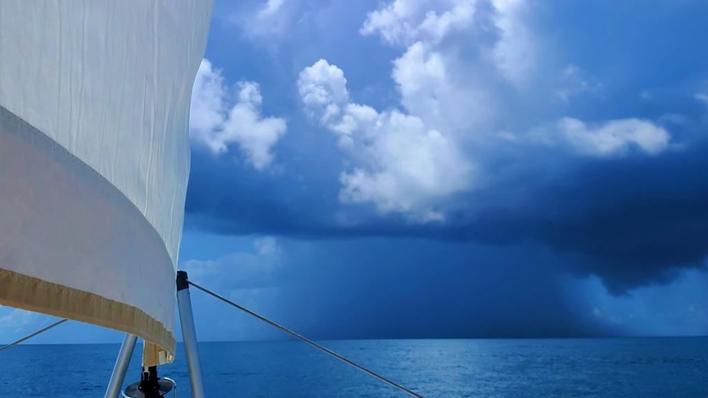 A squally day on a recent trip to the Dry Tortugas, the least of the challenges we encountered