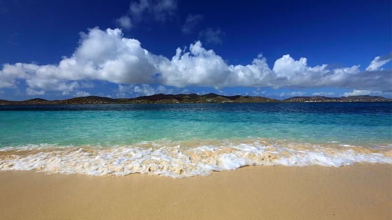 One of the beaches at Buck Island, looking back towards St. Croix