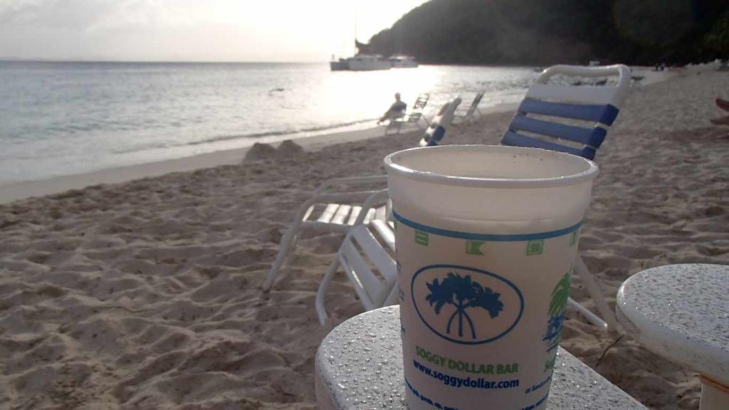 Painkiller at the famous Soggy Dollar Bar in Jost Van Dyke
