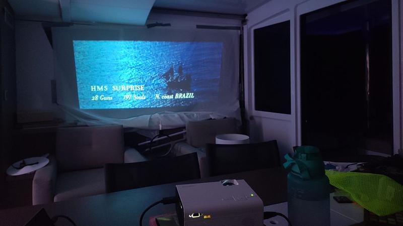 Watching Master and Commander afloat on the big screen