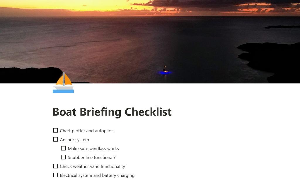 Checklist