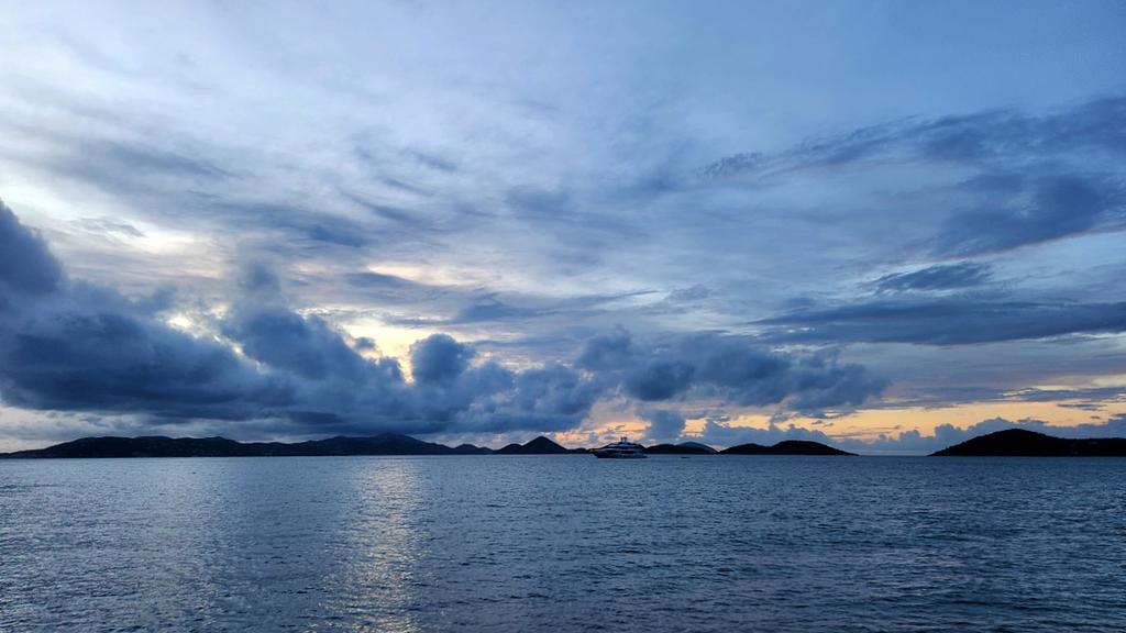 Great sunsets from the Maho Bay mooring field