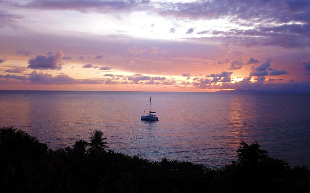 Green Beach Sunset over Puerto Rico
