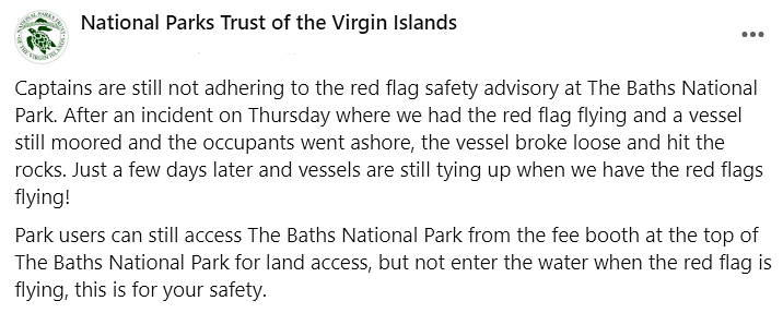 Statement from National Parks