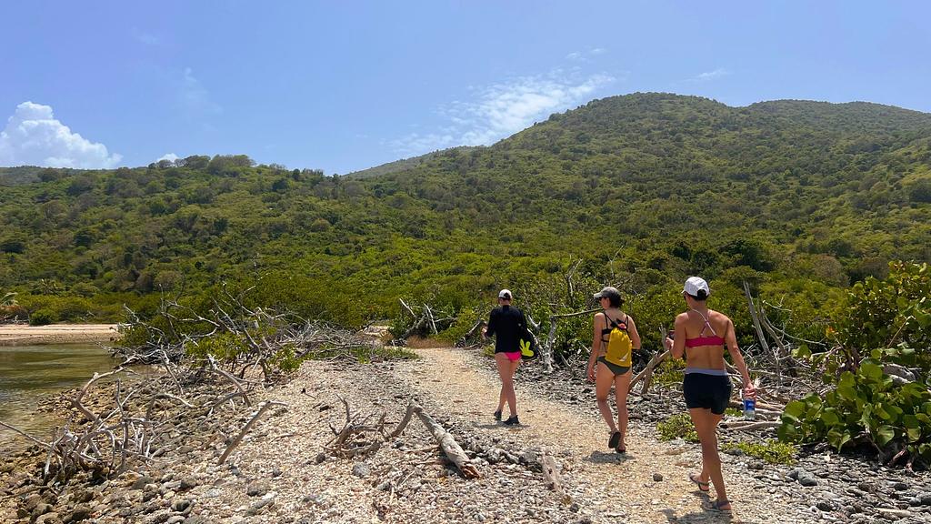 Hiking back from a visit to the Bubbly Pool on a recent trip