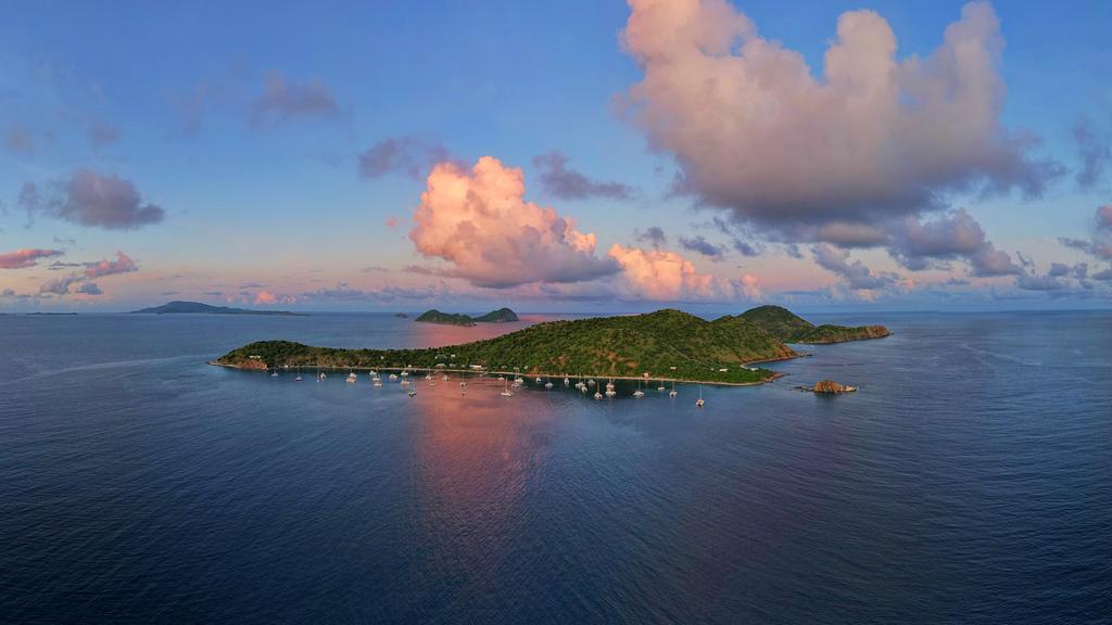 Beautiful colors on the reverse side of the Cooper Island sunset