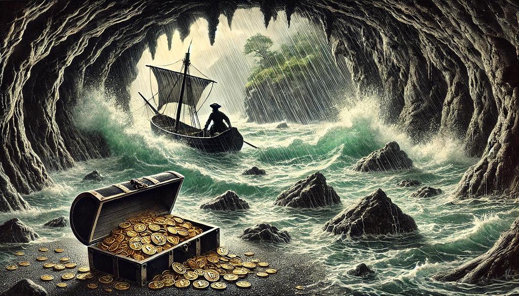 A fisherman once discovered some hidden treasure in one of the caves