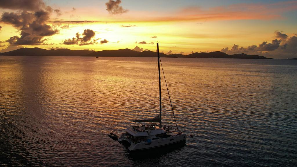 Sunset at the back of the mooring field