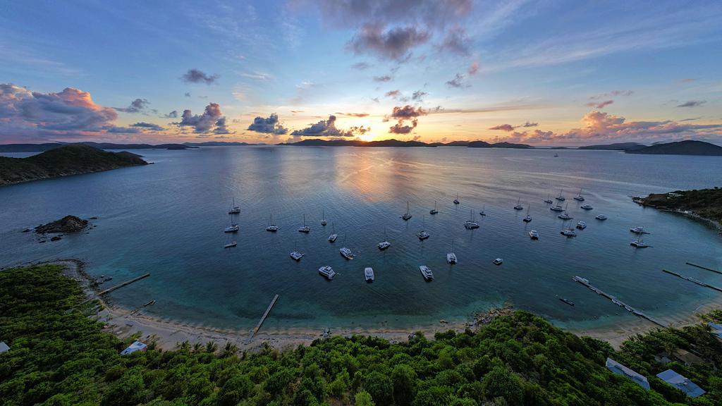 Final night's sunset at Cooper Island