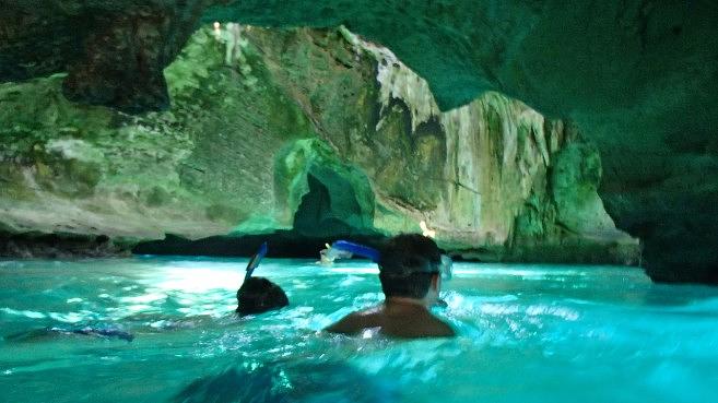 Snorkeling in Thunderball Grotto