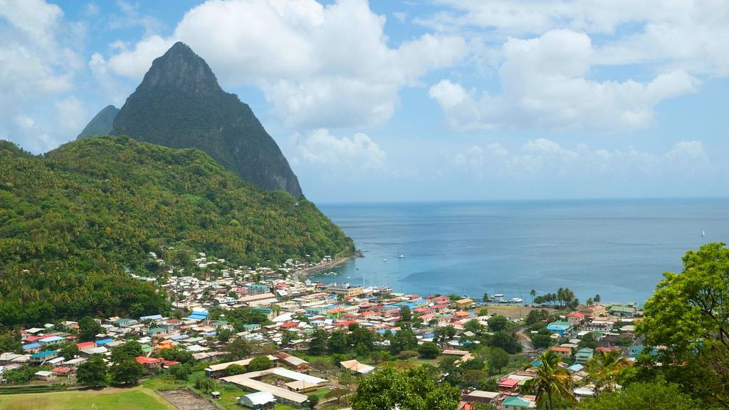 Stunning views of the Pitons await