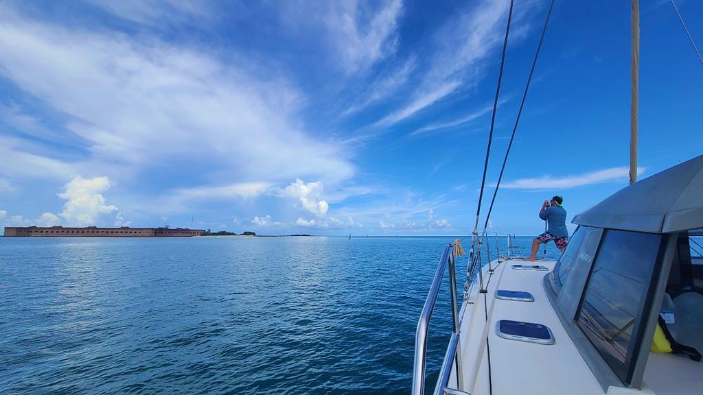 Our arrival to Fort Jefferson on our sailing trip