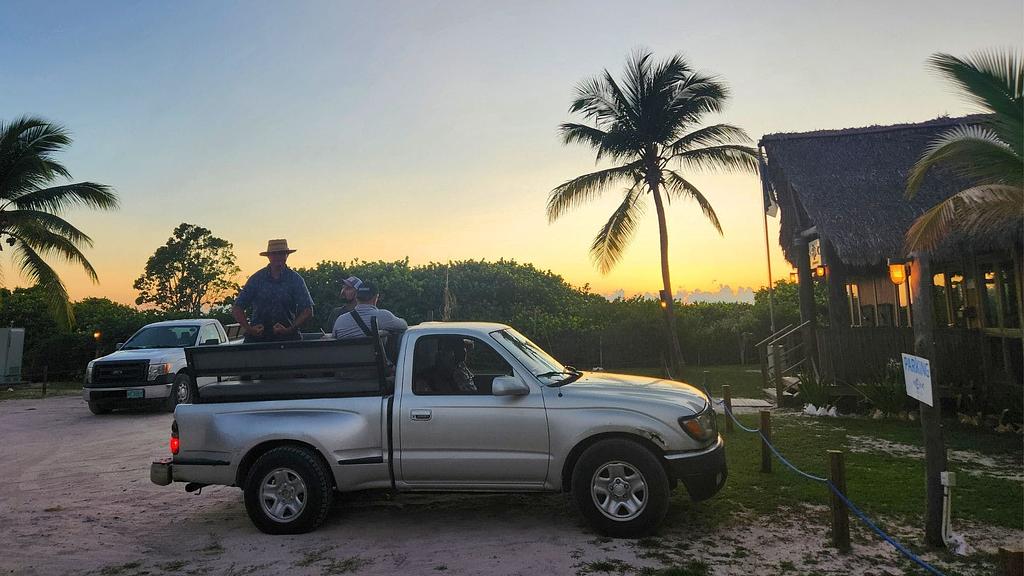 Nuestro vehículo para explorar la costa norte de Anegada