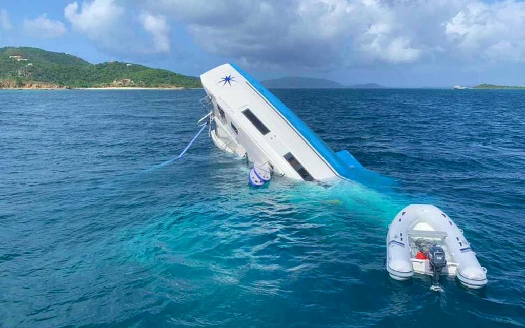 Este capitán chocó contra unas rocas cerca de Little Camanoe en BVI