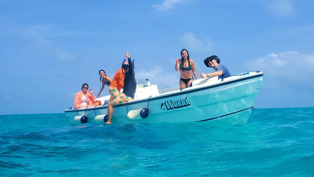 Getting ready to snorkel offshore on the Horshoe Reef