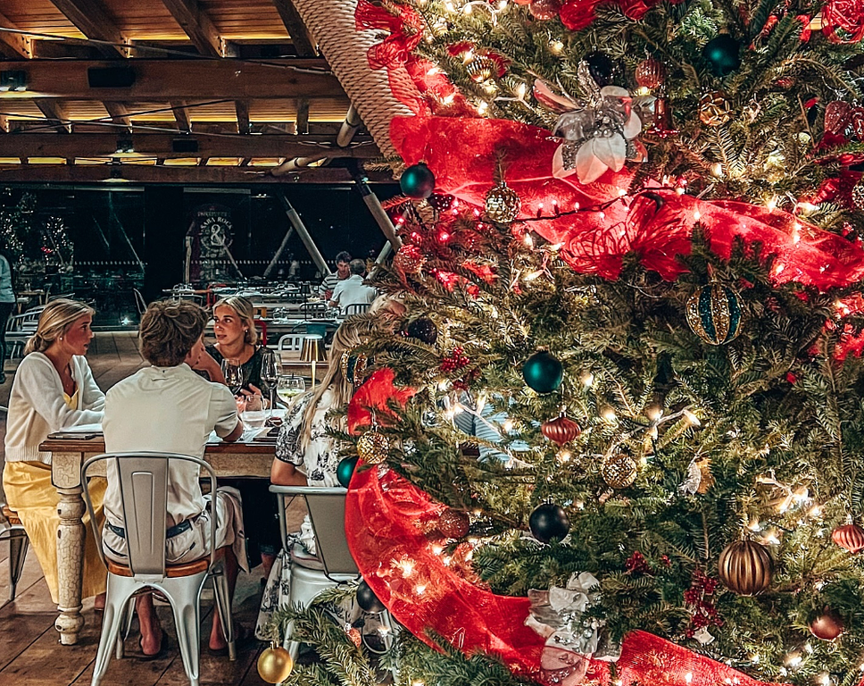 Saba Rock, fully decked out for the holidays