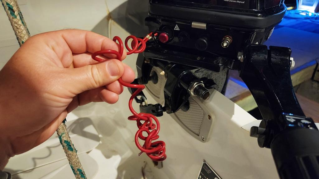 Insist on a dinghy outboard kill switch with a velcro strap