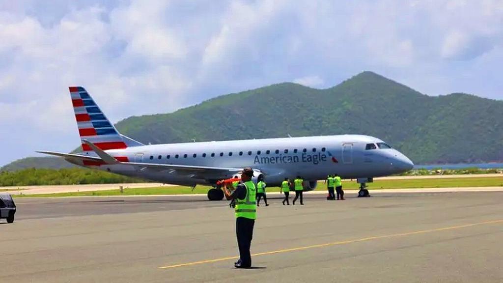 First direct flight lands in BVI from Miami | source: BVI News
