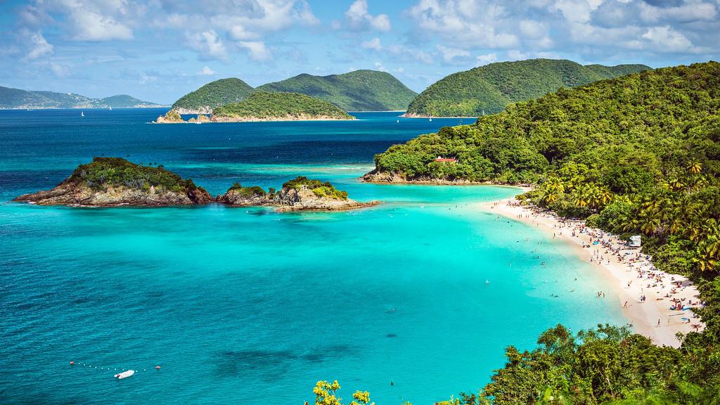 Often photographed Trunk Bay at St. John, USVI